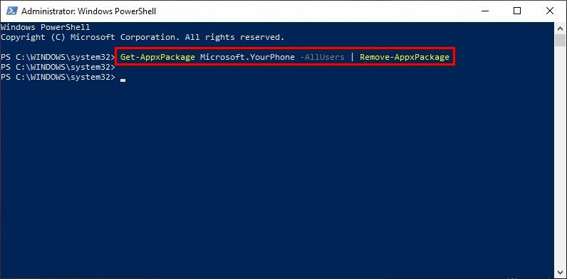 Xóa ứng dụng Your Phone khỏi Windows 10