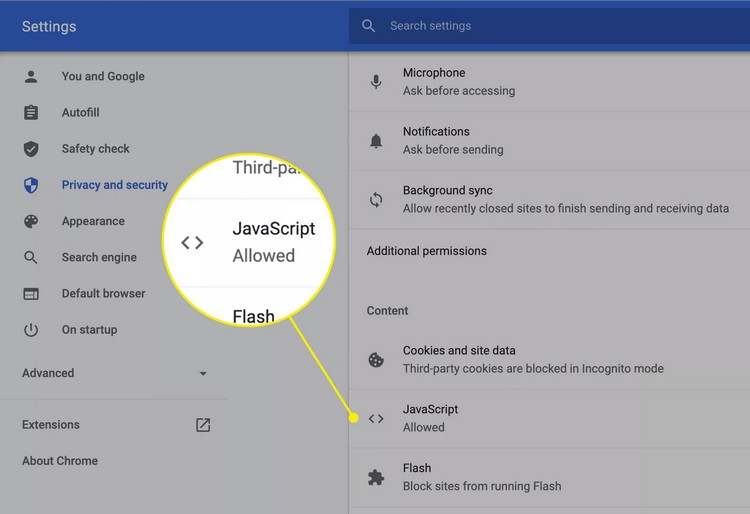 Bật JavaScript (2)