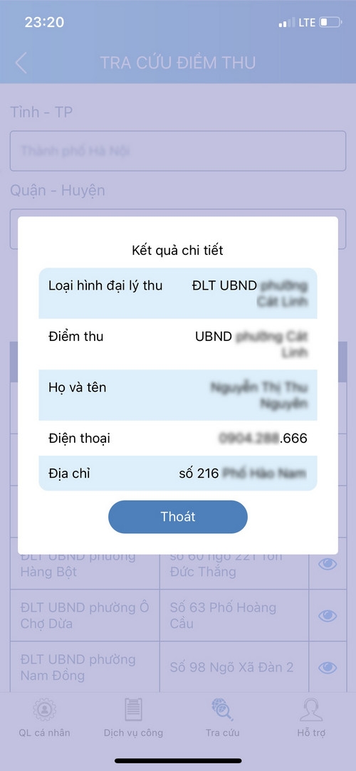 Cách tra cứu đại lý, điểm thu BHXH-BHYT (4)