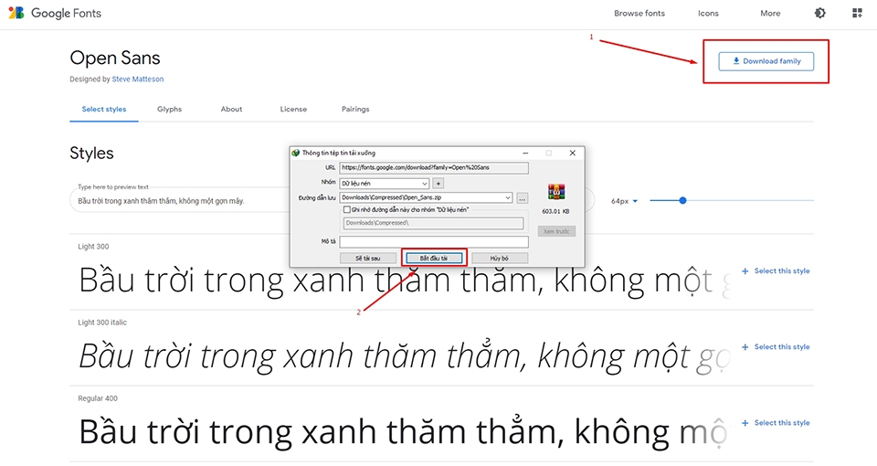 Tải về font chữ yêu thích Tải về font chữ yêu thích