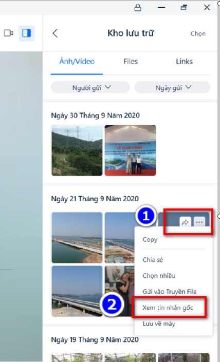 Hướng dẫn tìm hình ảnh trong tin nhắn từ Zalo trên máy tính (6)