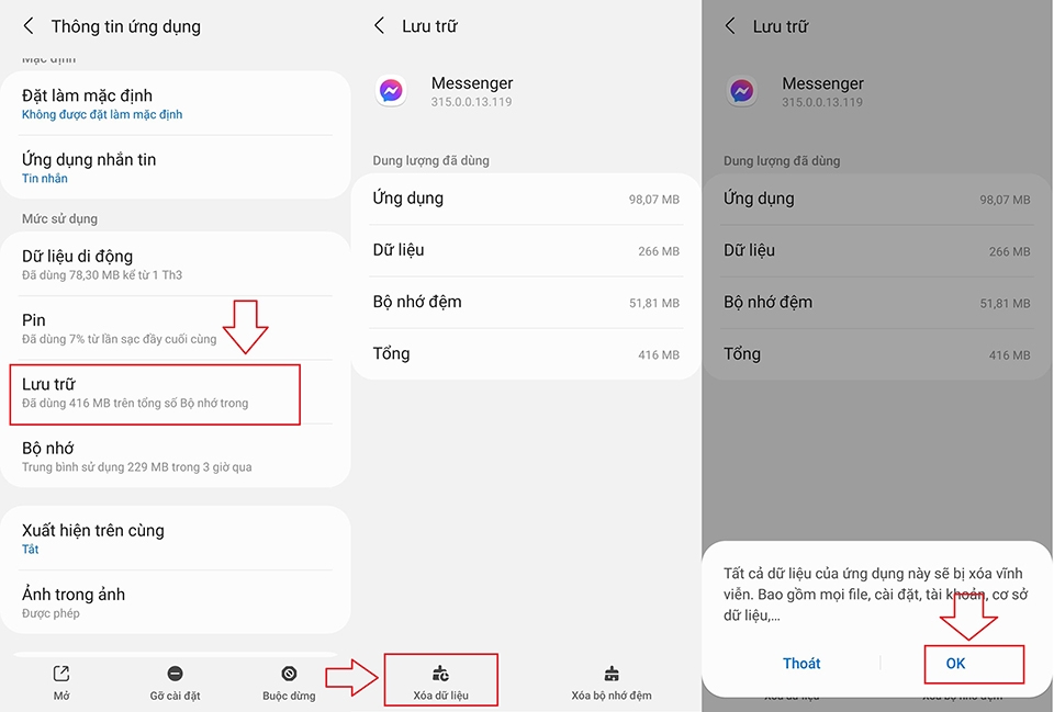 Đăng xuất Messenger trên điện thoại Android