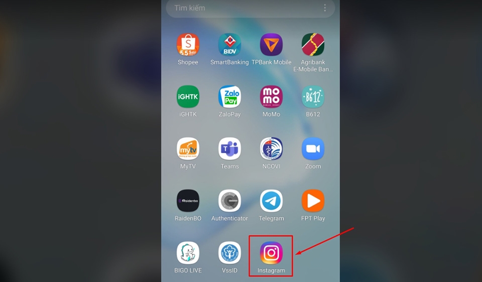 Truy cập Instagram