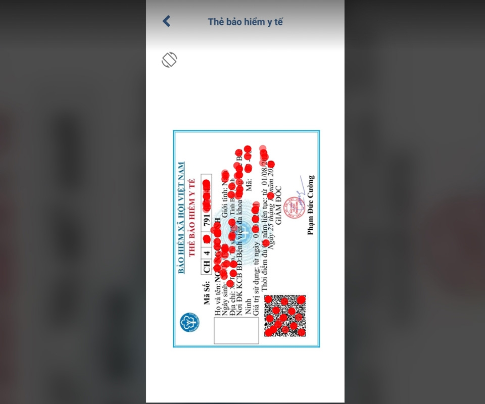 Xem thông tin trên thẻ BHYT Xem thông tin trên thẻ BHYT