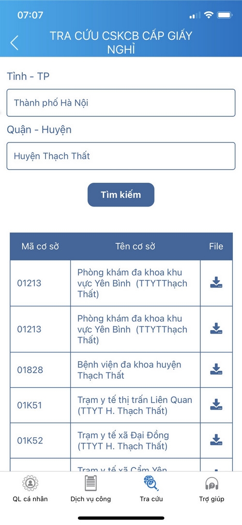 Cách tra cứu nơi khám BHYT và cấp giấy nghỉ việc hưởng BHXH
