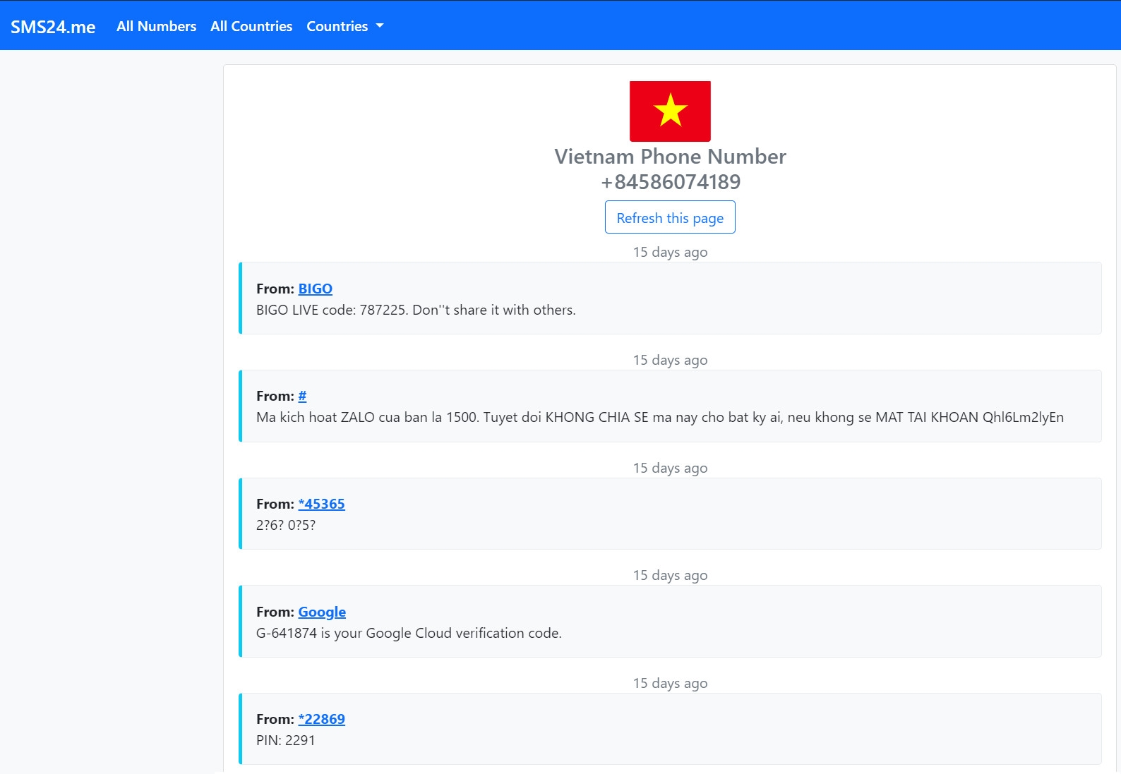 Cách tạo số điện thoại ảo Việt Nam với SMS24 (4)