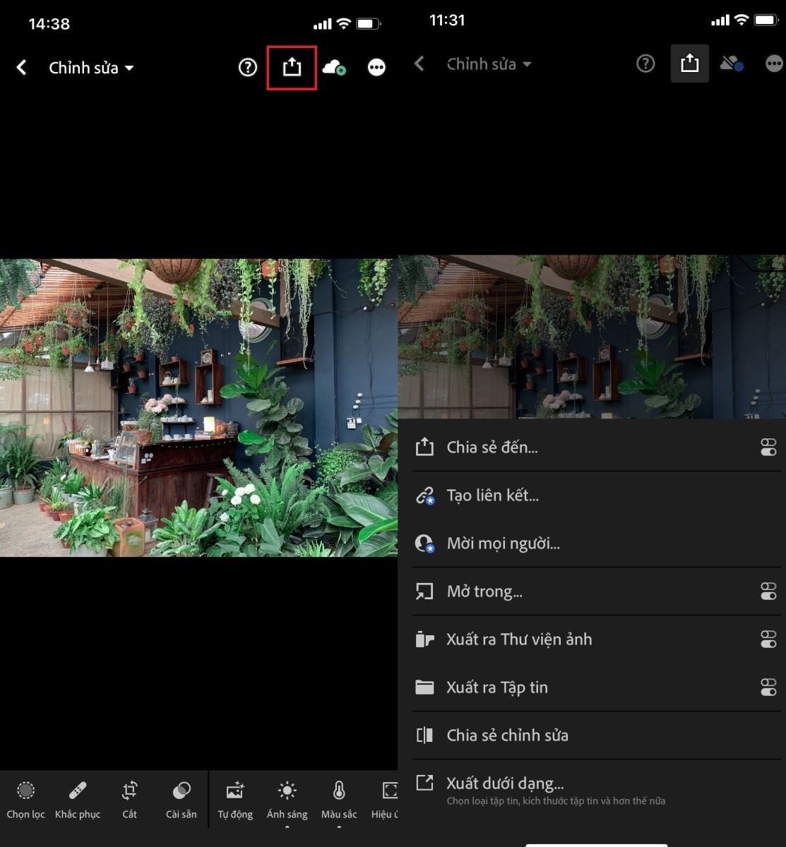 Cách lưu ảnh Lightroom trên điện thoại  (1)