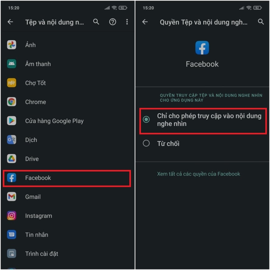 Sửa lỗi không thể lưu ảnh trên Facebook về điện thoại (4)