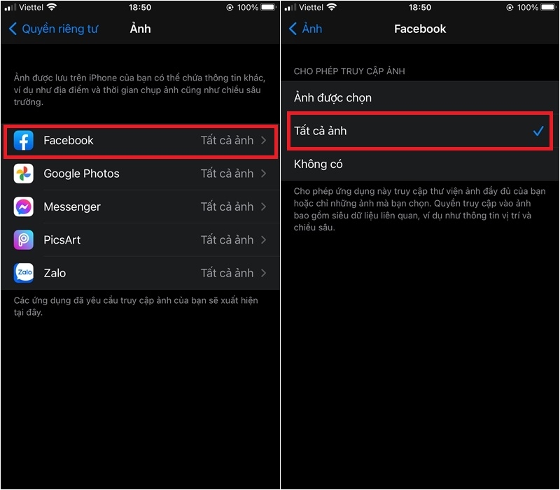 Sửa lỗi không thể lưu ảnh trên Facebook về điện thoại (6)