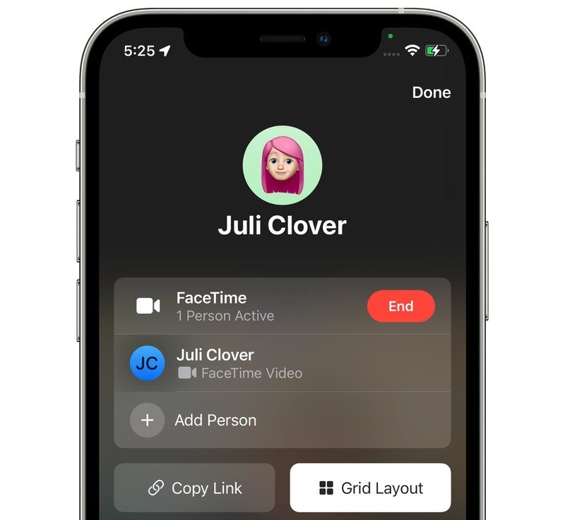 Tính năng mới của FaceTime trên iOS 15 (ảnh 6) Tính năng mới của FaceTime trên iOS 15 (ảnh 6)