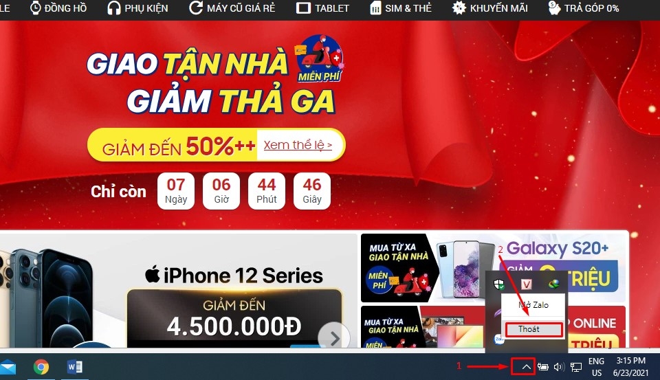 Thoát hoàn toàn Zalo PC Thoát hoàn toàn Zalo PC