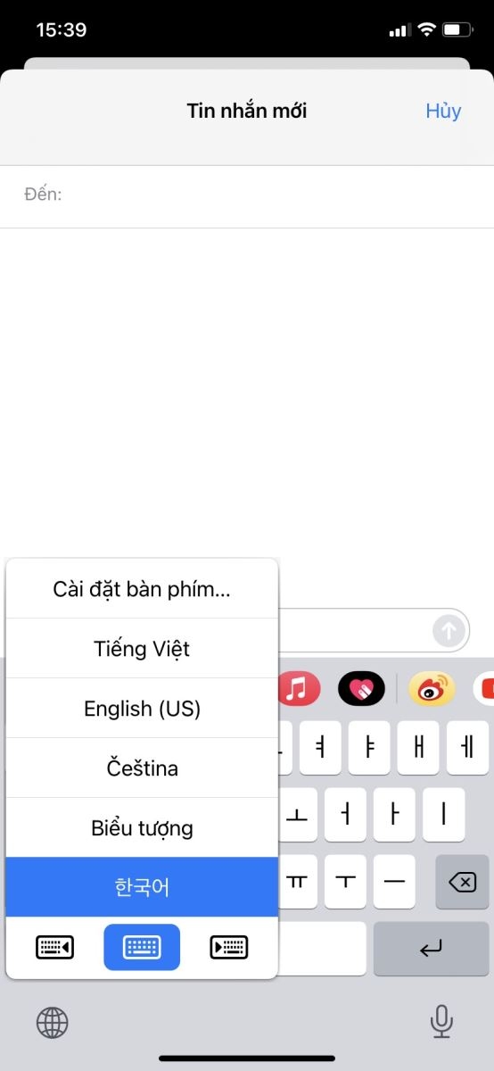 Cài đặt bàn phím tiếng Hàn trên iPhone (3)