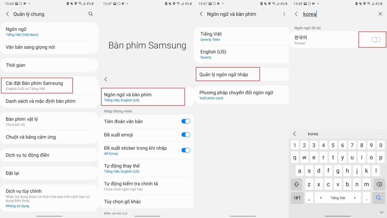 Cách cài đặt bàn phím Hàn trên Android (1)