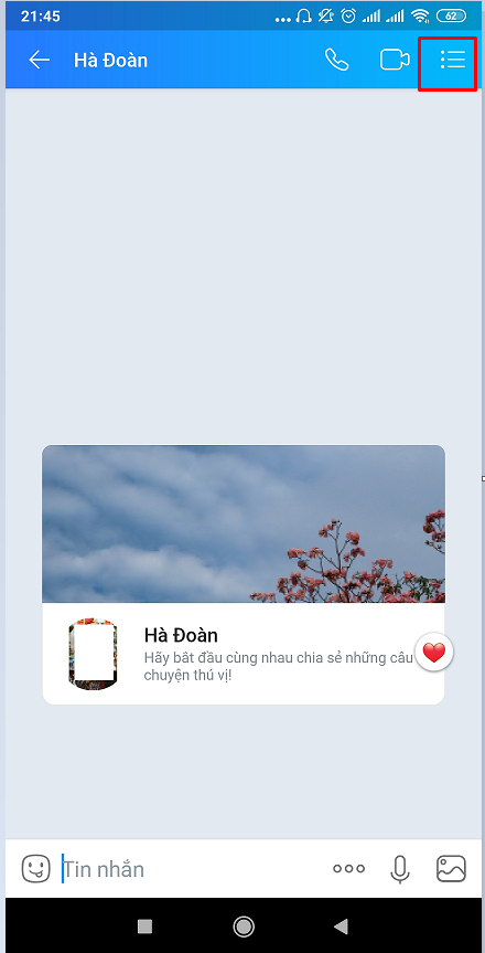 Thay đổi hình nền trên Zalo