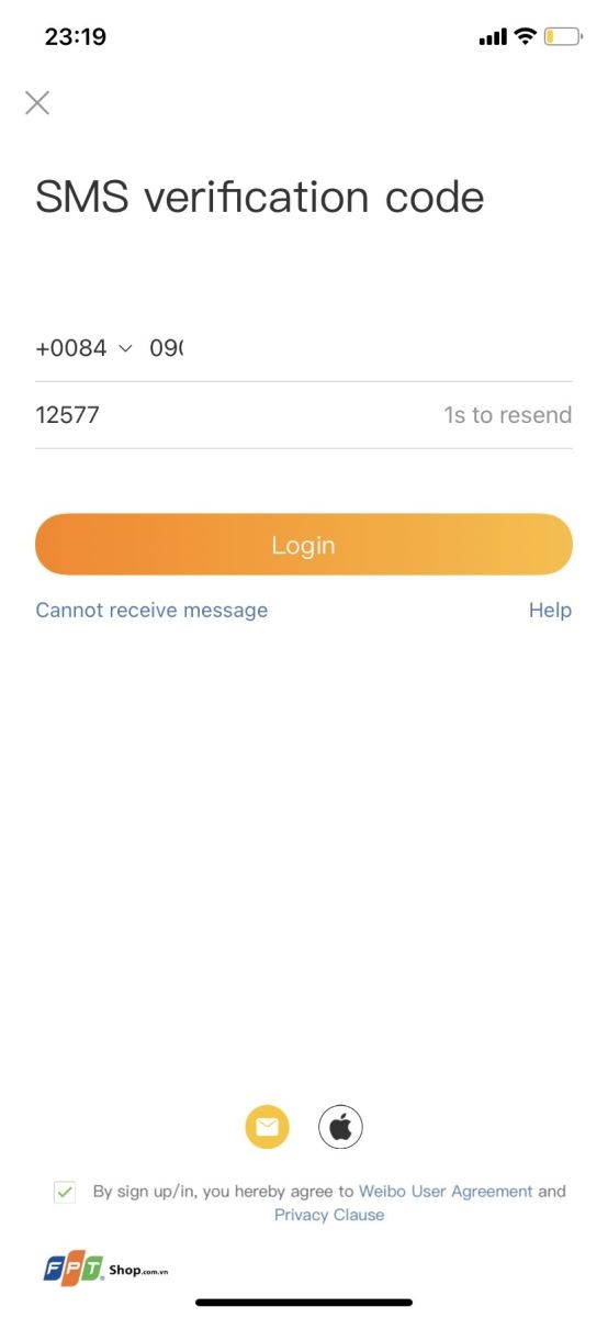 Cách đăng ký tài khoản Weibo