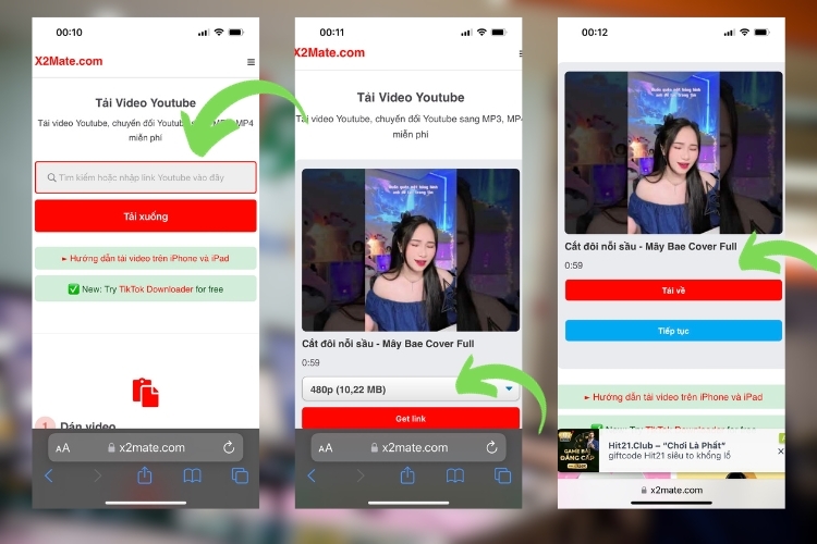 Cách tải nhạc YouTube bằng x2mate.com
