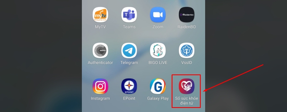 truy cập vào Sổ Sức Khỏe Điện Tử