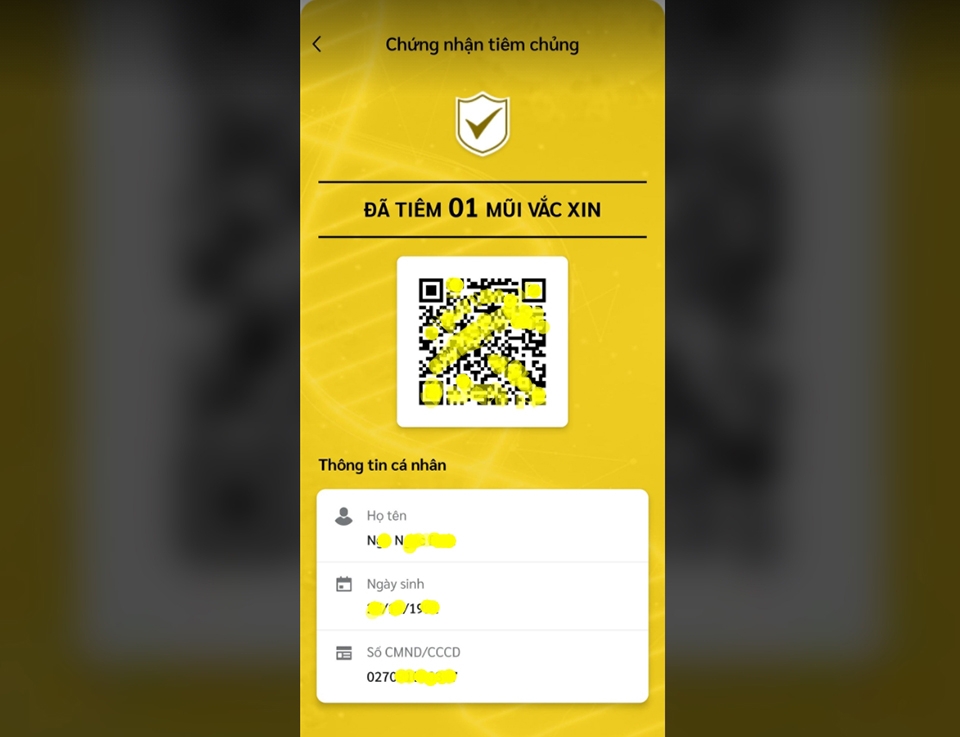 Chứng nhận tiêm chủng