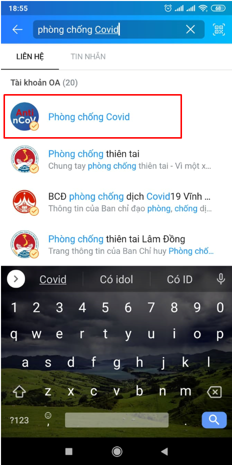 khai báo y tế bước 1