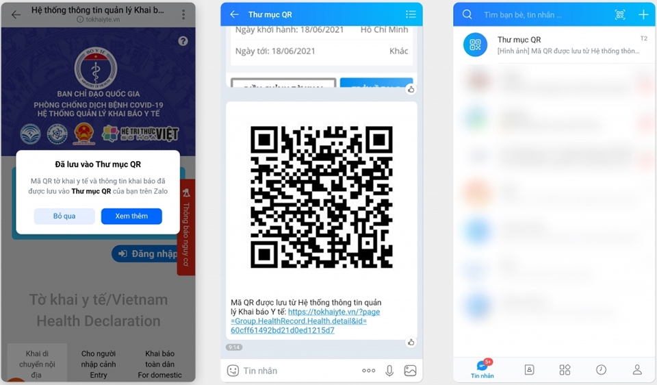 Mã QR cũng được lưu lại tại Thư mục QR của Zalo Mã QR cũng được lưu lại tại Thư mục QR của Zalo
