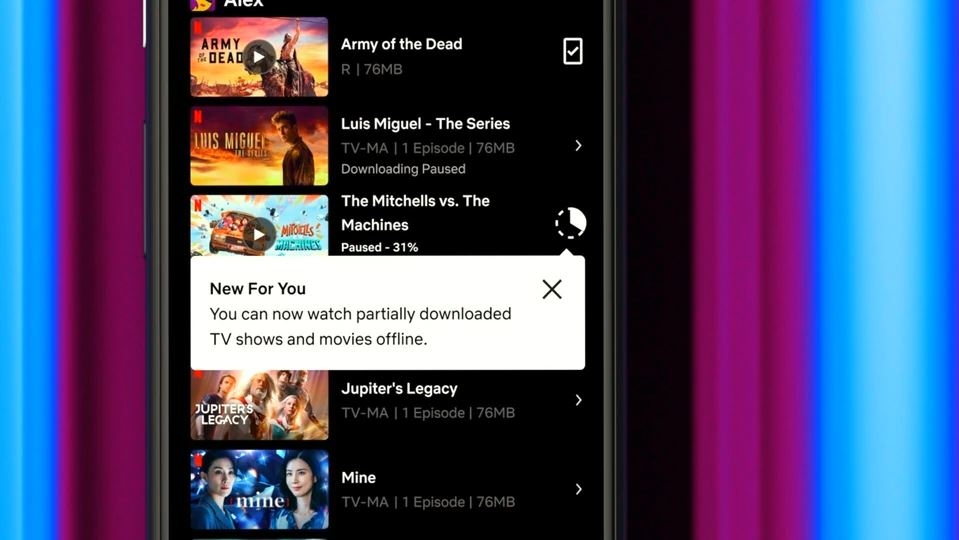 Tính năng mới xem trước nội dung đang tải Netflix trên Android khiến người dùng iOS thèm thuồng