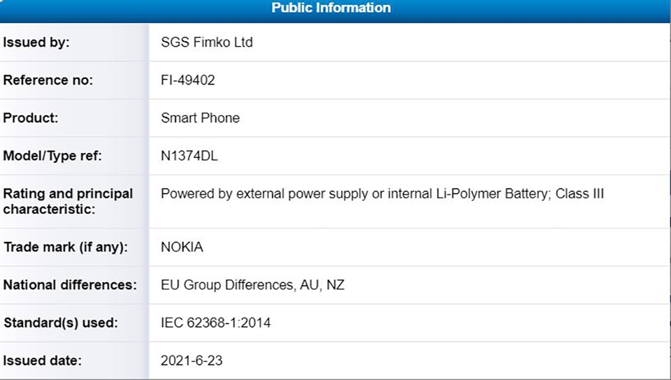Nokia N1374DL Nokia N1374DL