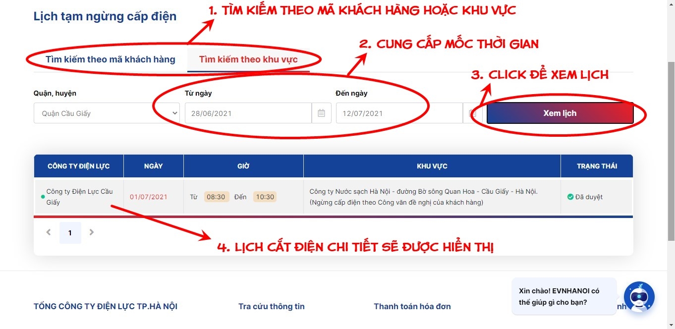 Tra cứu lịch cắt điện tại miền Bắc và Hà Nội