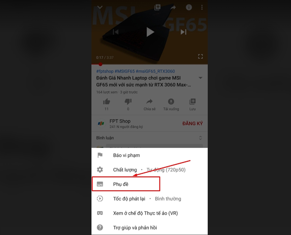 Chọn phụ đề cho YouTube Chọn phụ đề cho YouTube