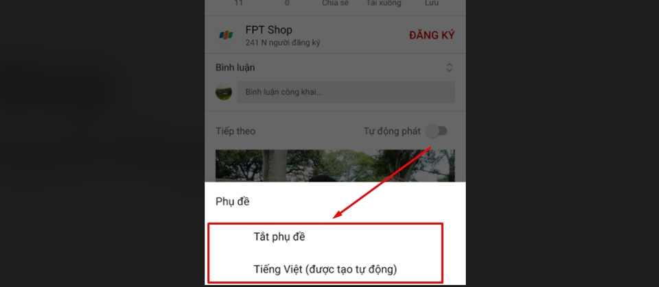 Bật/tắt phụ đề cho YouTube Bật/tắt phụ đề cho YouTube