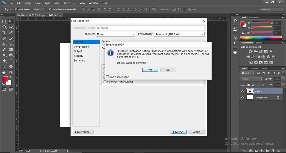 Lưu file Photoshop dưới dạng PDF Lưu file Photoshop dưới dạng PDF