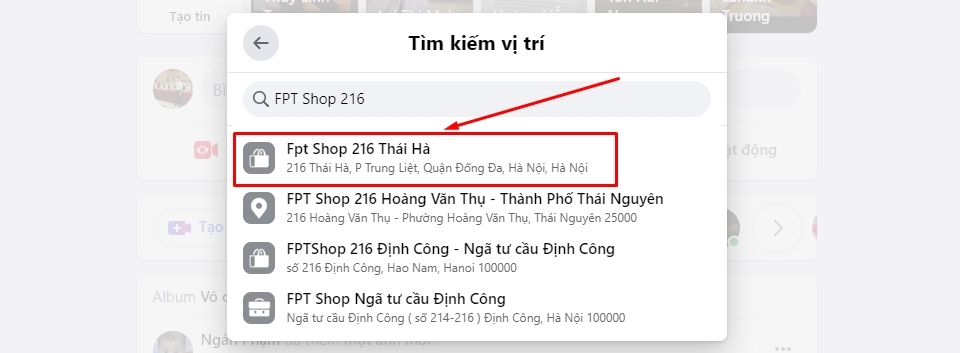 Tìm kiếm vị trí