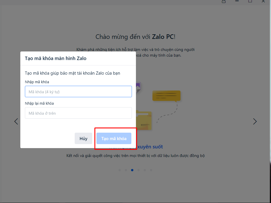 Tạo mật khẩu ứng dụng Zalo trên máy tính c1b2