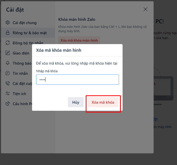 xóa mật khẩu b2