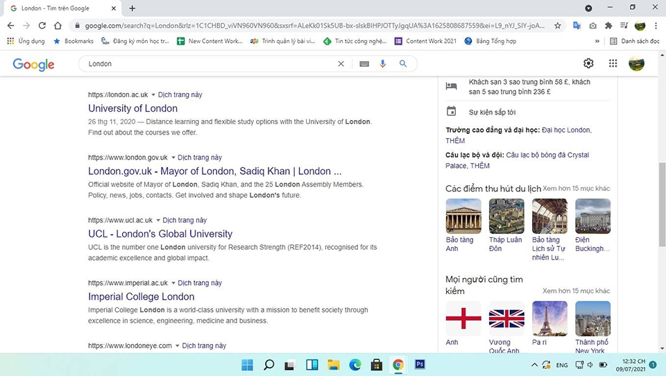 Nhận kết quả Google