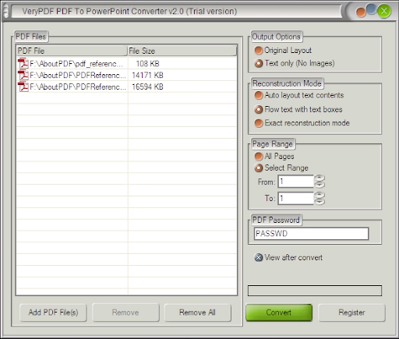 VeryPDF PDF to PowerPoint Converter