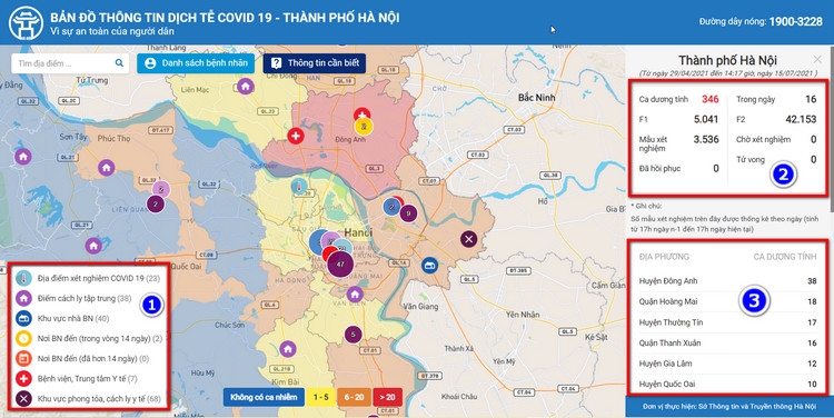 Hướng dẫn sử dụng COVIDmap Hà Nội tra cứu thông tin (2)