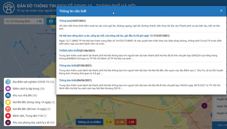 Hướng dẫn sử dụng COVIDmap Hà Nội tra cứu thông tin (7)