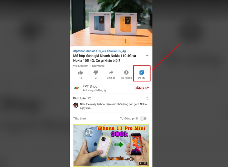 Nhấn vào nút Lưu