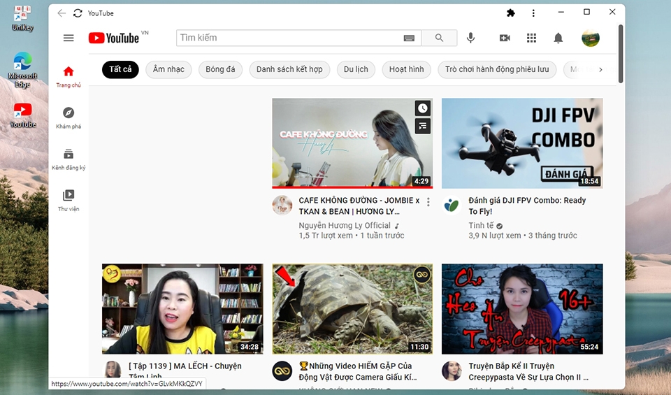 Phiên bản ứng dụng web tiến bộ (PWA) của YouTube