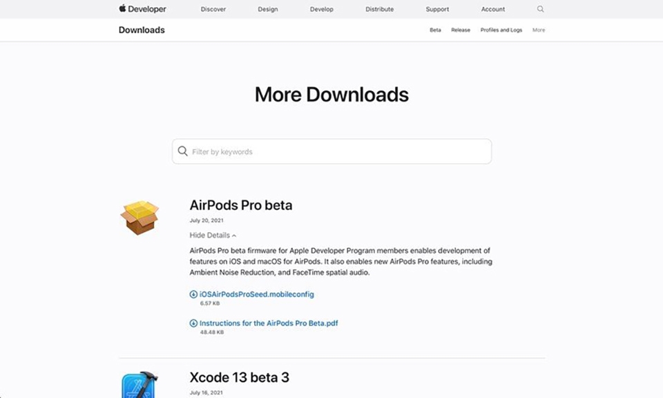 Apple phát hành firmware beta đầu tiên AirPods Pro (ảnh 1) Apple phát hành firmware beta đầu tiên AirPods Pro (ảnh 1)