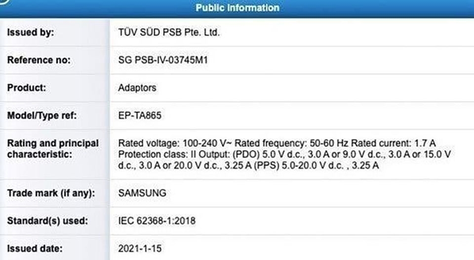 Galaxy S22 đạt chứng nhận 3C