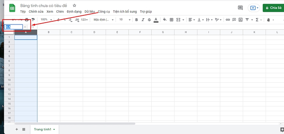 Đặt tên cho dải ô