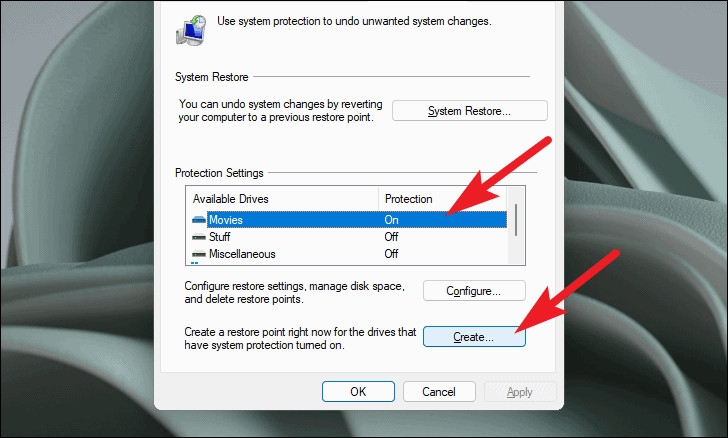 Cách tạo điểm khôi phục trên Windows 11 (9)