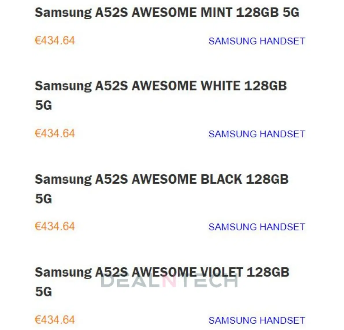 Galaxy A52s 5G