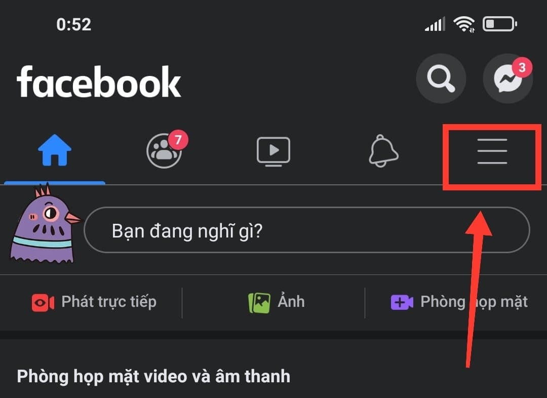 Cách bật Chế độ tối Facebook trên Android (1)