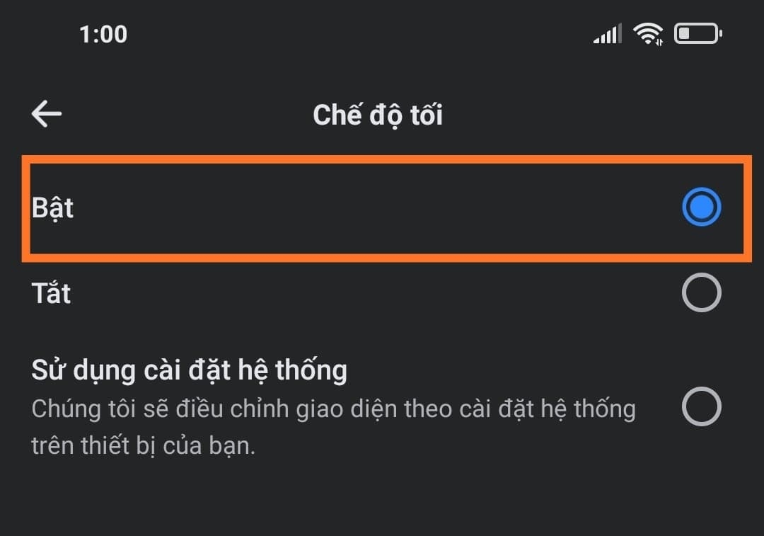 Cách bật Chế độ tối Facebook trên Android (3)
