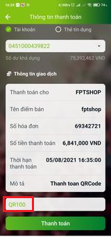 Hướng dẫn mua hàng giảm giá tại FPT Shop thanh toán qua VNPAY-QR