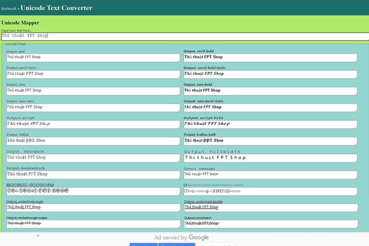 Giao diện Slothsoft