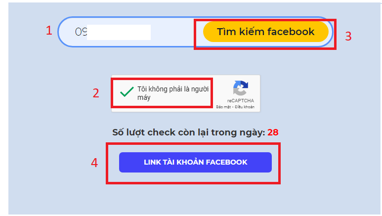 Tìm Facebook bằng số điện thoại