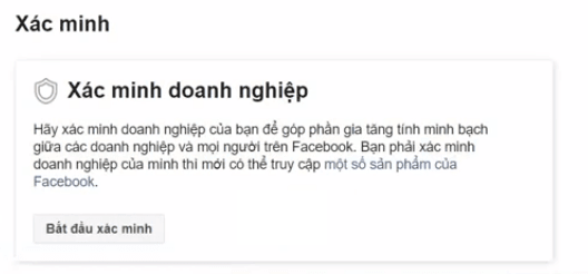 Cách xác minh doanh nghiệp trên Facebook 2021